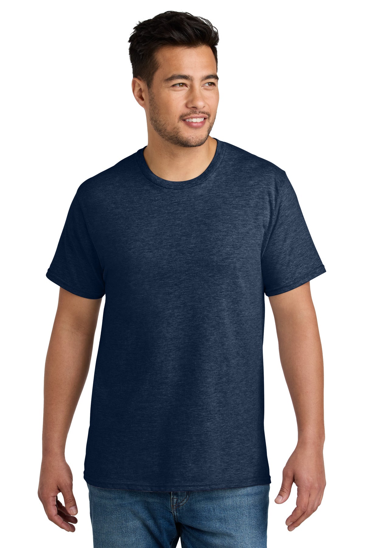 Port & Co CVC Tee PC340 in Team Navy Heather