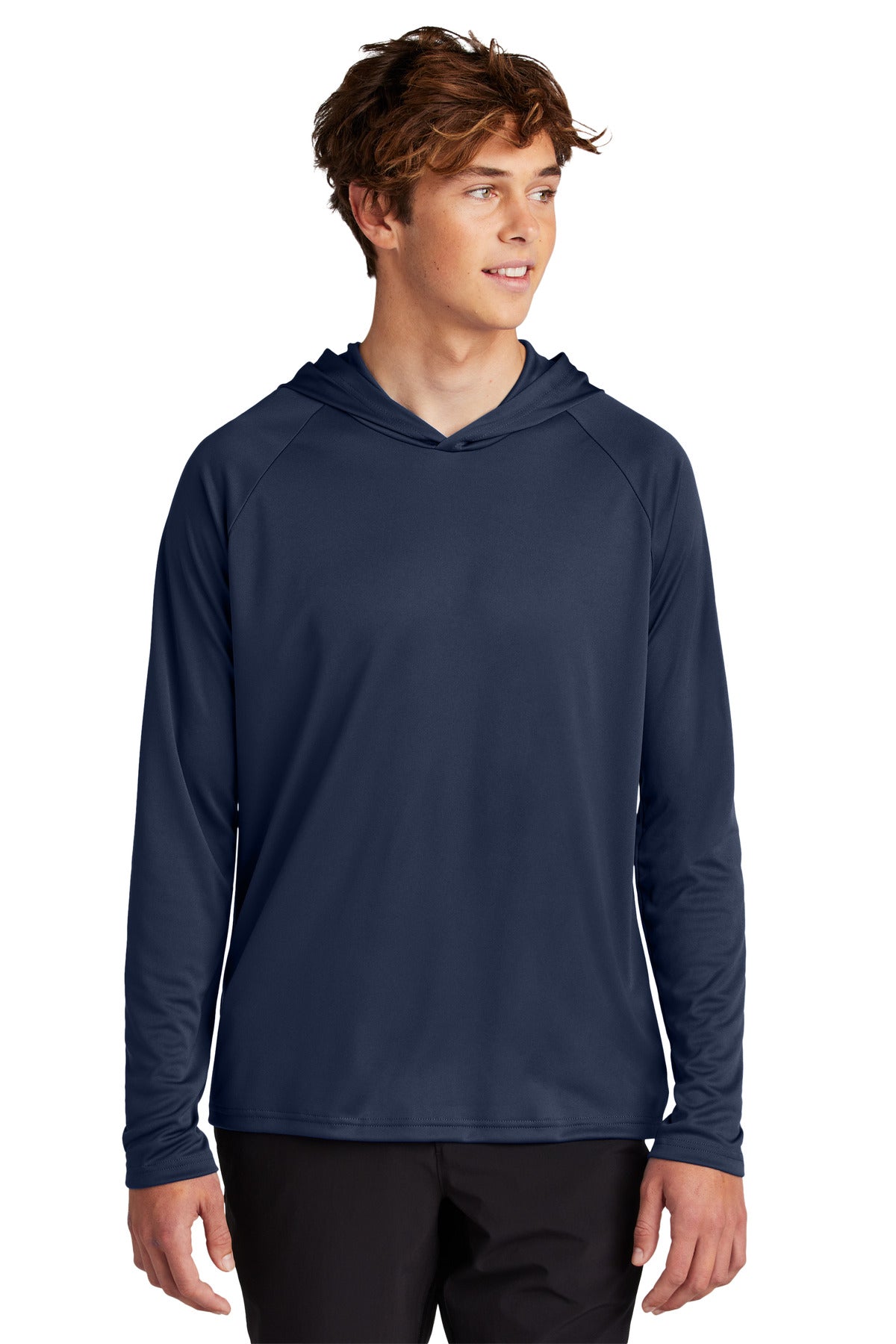 Port & Co Performance Pullover Hooded Tee PC380H in True Navy