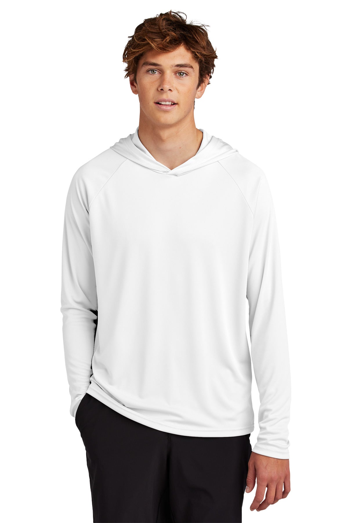 Port & Co Performance Pullover Hooded Tee PC380H in White