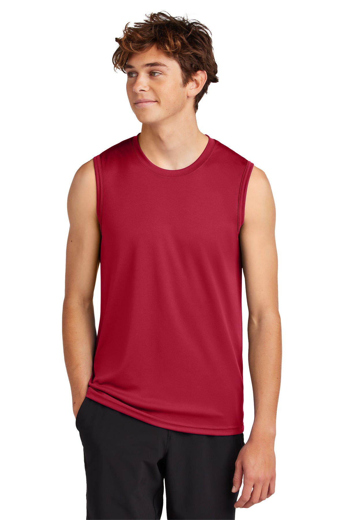 Port & Co Performance Sleeveless Tee PC380SL in Red