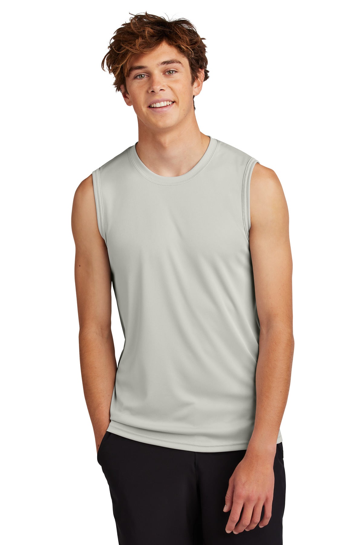 Port & Co Performance Sleeveless Tee PC380SL in Silver