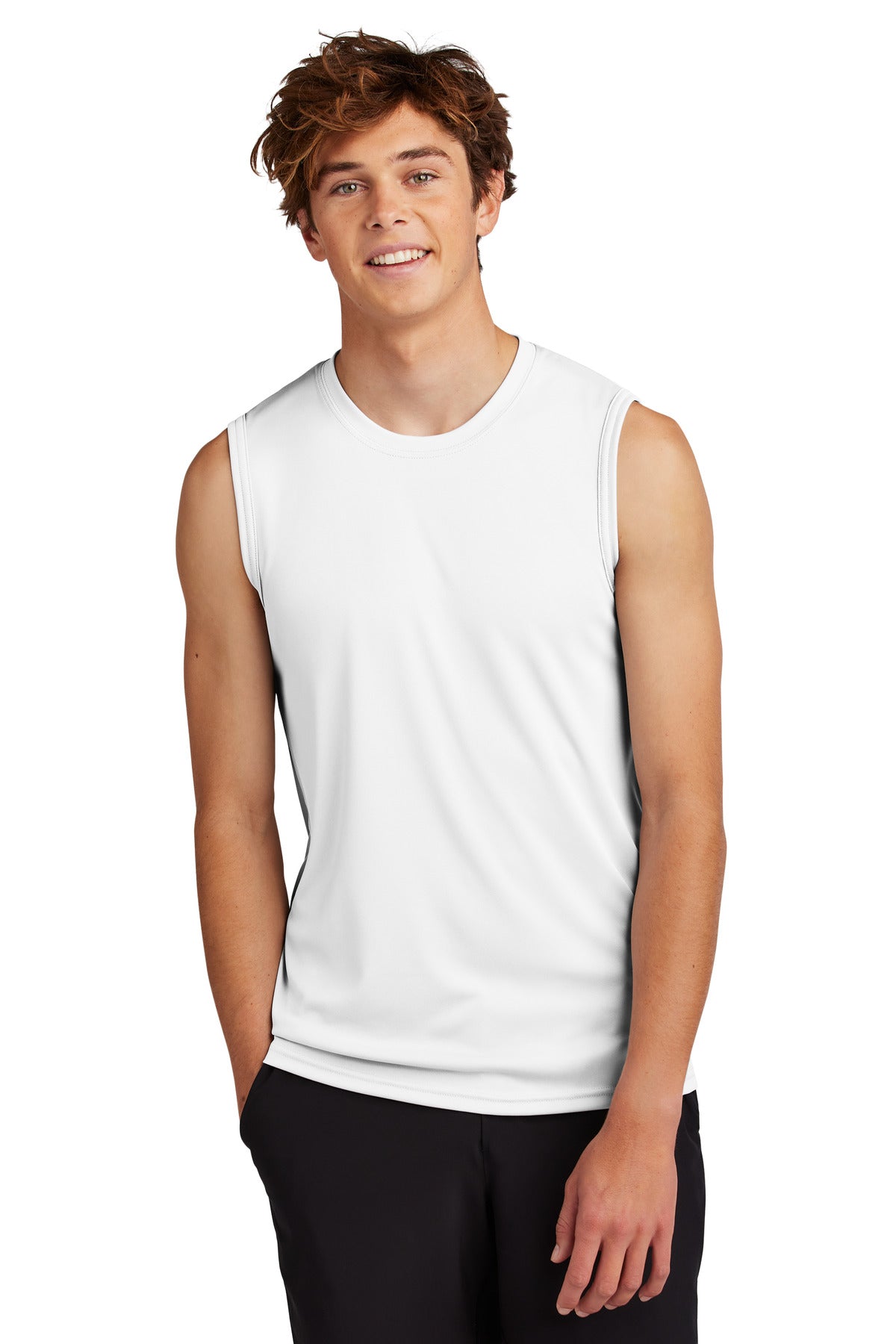 Port & Co Performance Sleeveless Tee PC380SL in White