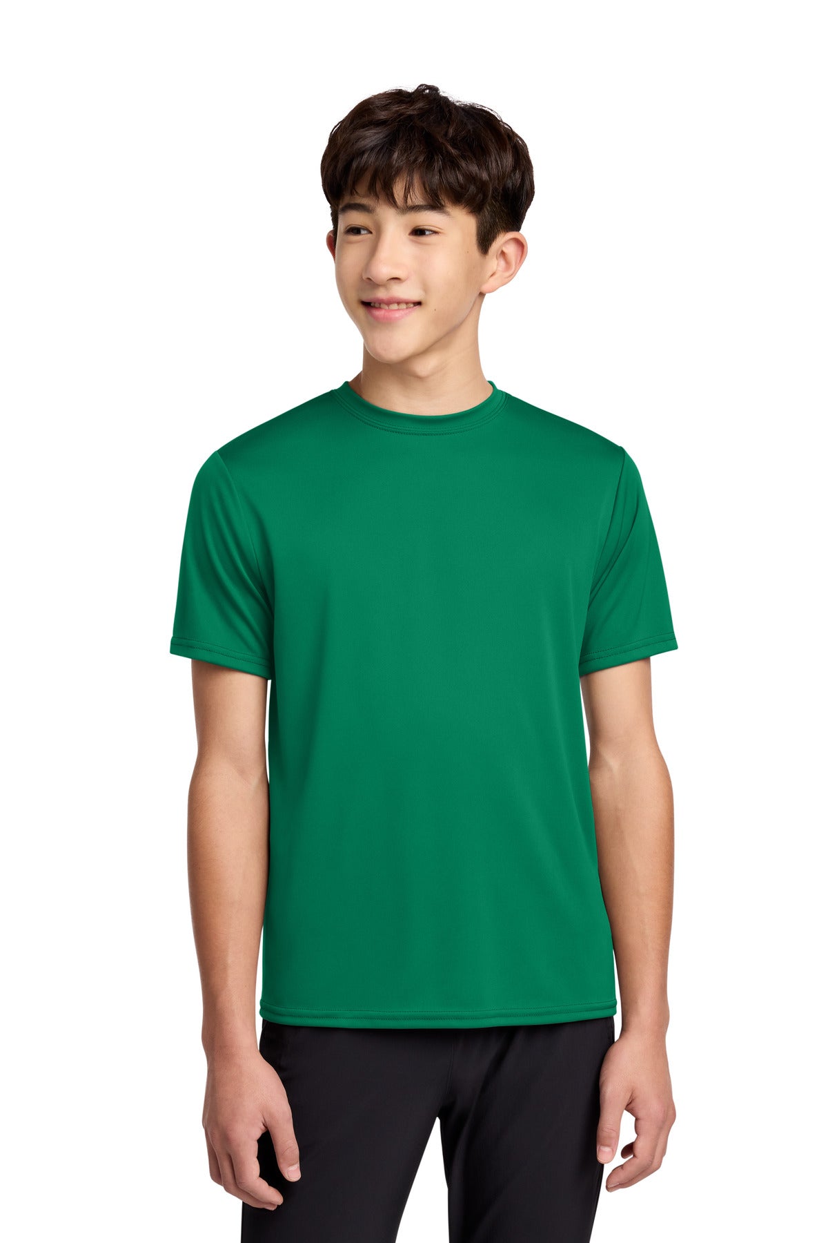 Port & Co Youth Performance Tee. PC380Y in Kelly