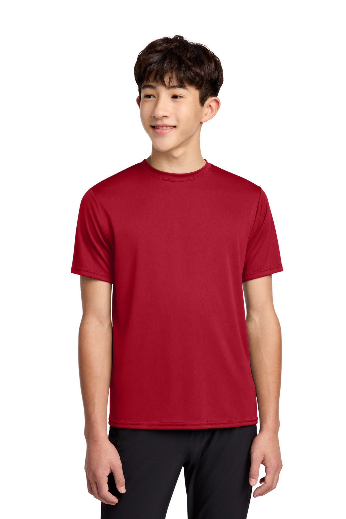 Port & Co Youth Performance Tee. PC380Y in Red
