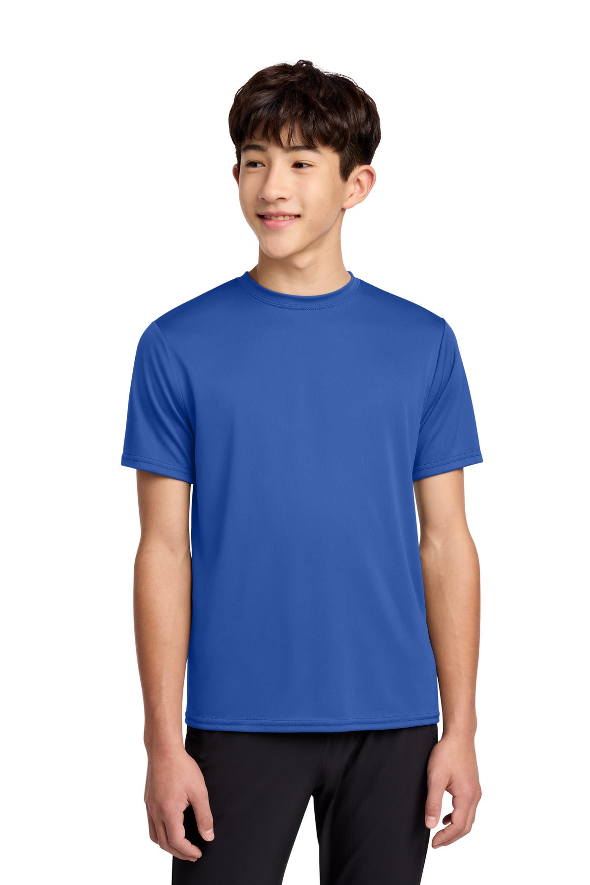 Port & Co Youth Performance Tee. PC380Y in Royal