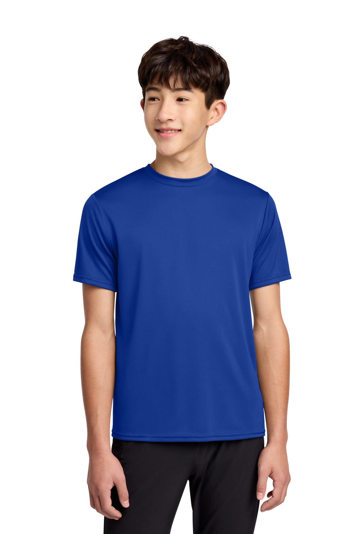 Port & Co Youth Performance Tee. PC380Y in True Royal