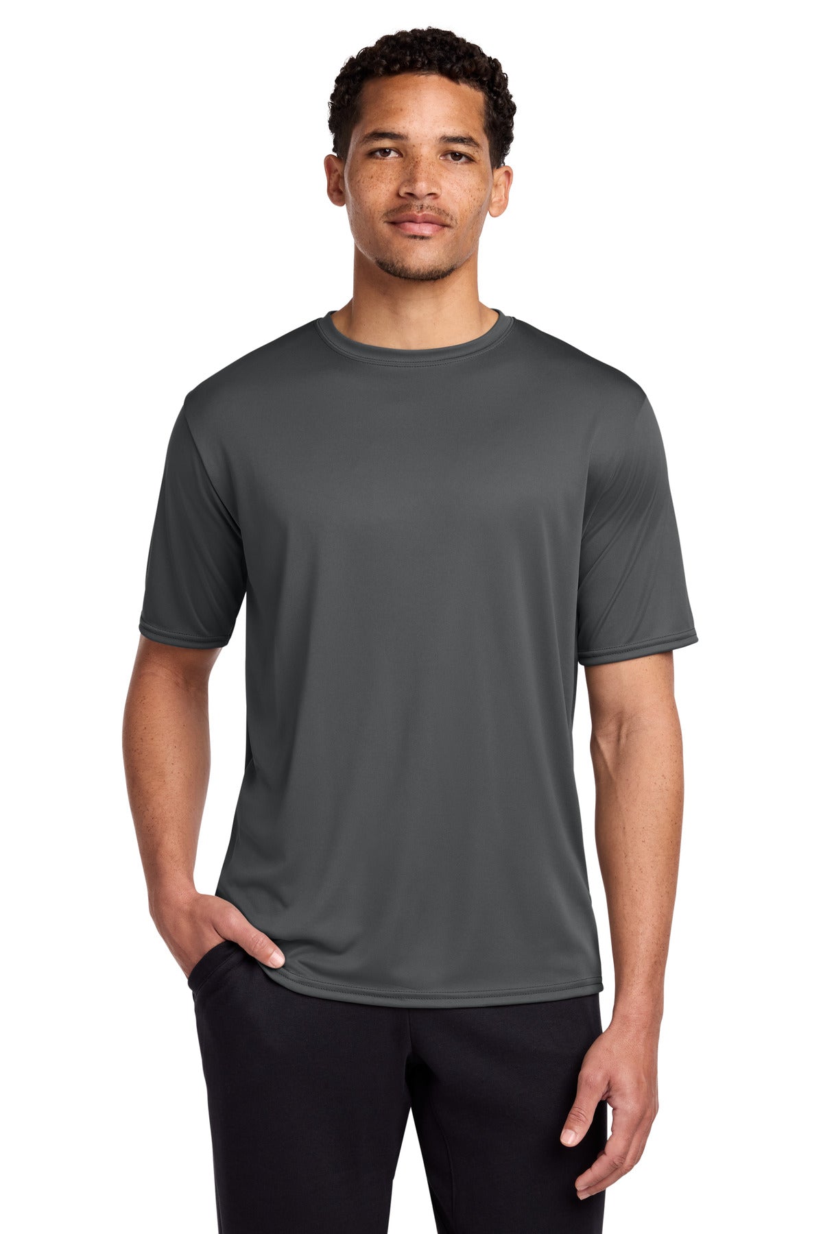Port & Co Performance Tee. PC380 in Charcoal
