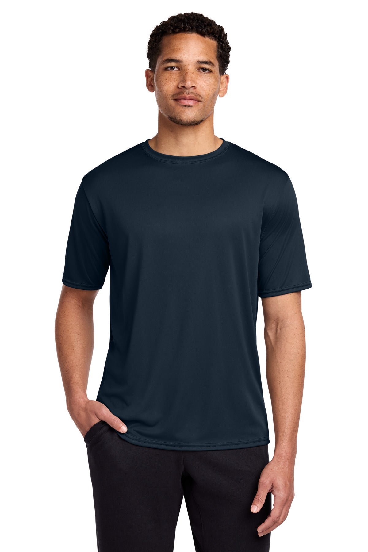 Port & Co Performance Tee. PC380 in Deep Navy