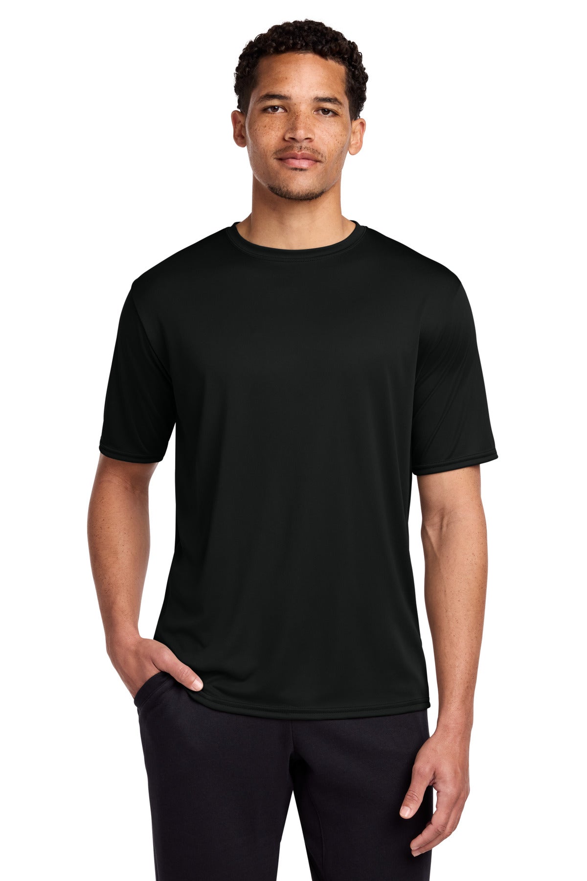 Port & Co Performance Tee. PC380 in Jet Black