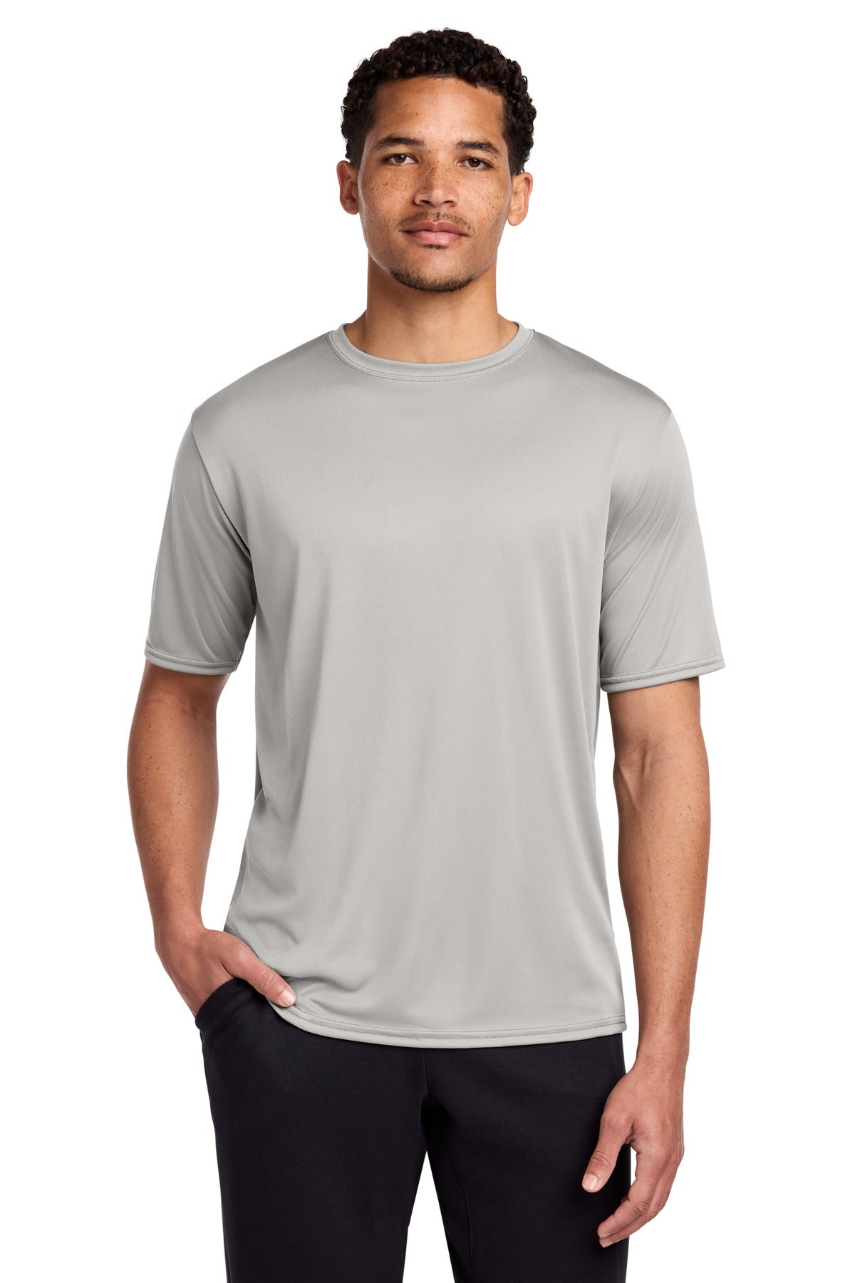 Port & Co Performance Tee. PC380 in Silver
