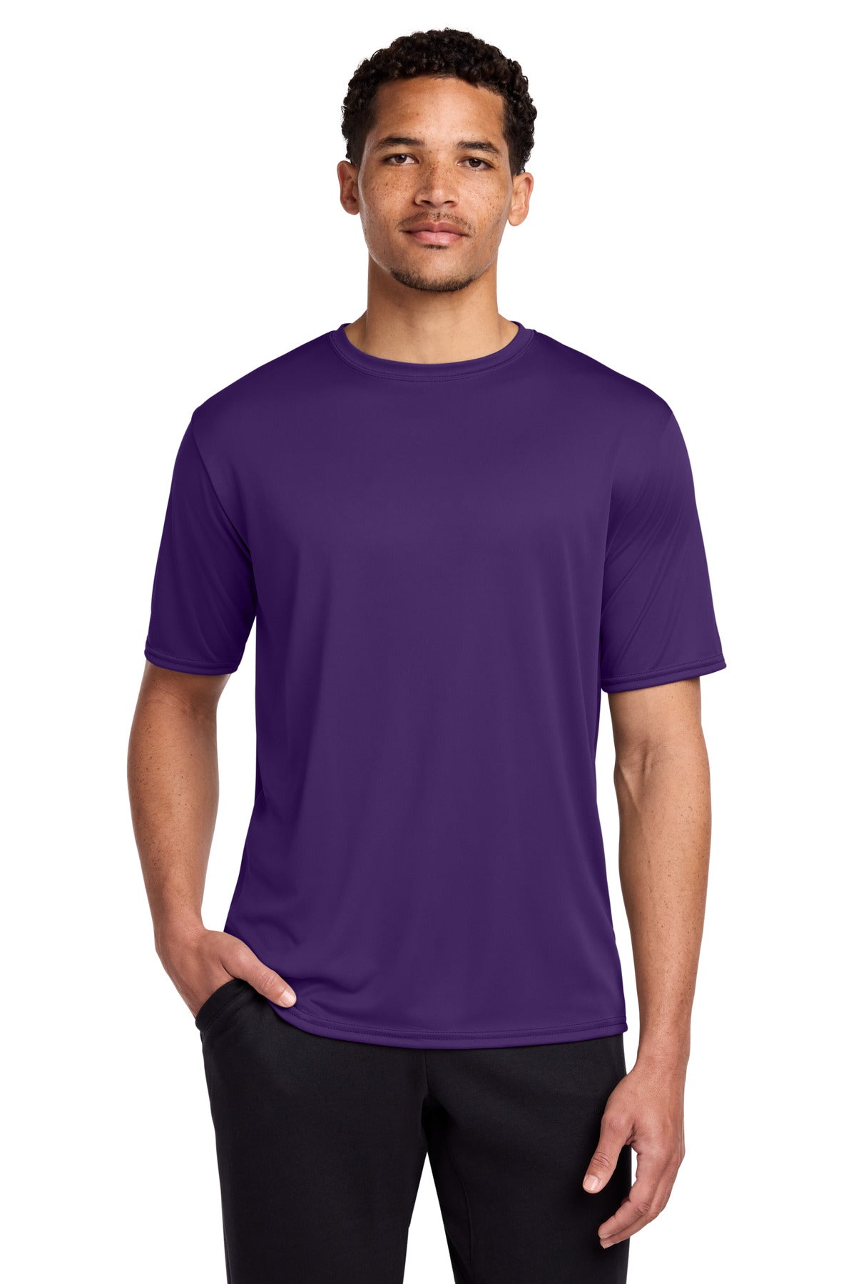 Port & Co Performance Tee. PC380 in Team Purple