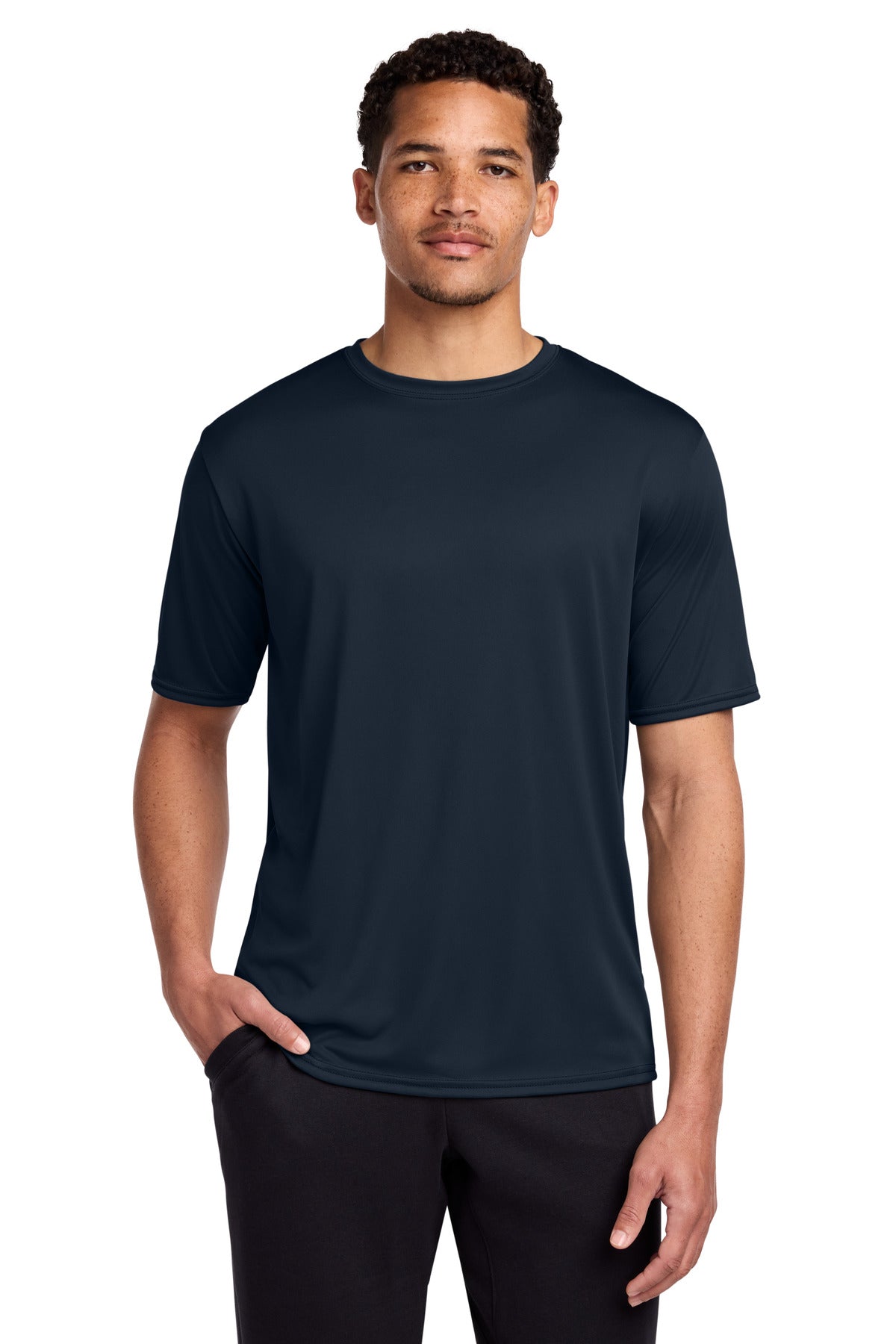 Port & Co Performance Tee. PC380 in True Navy