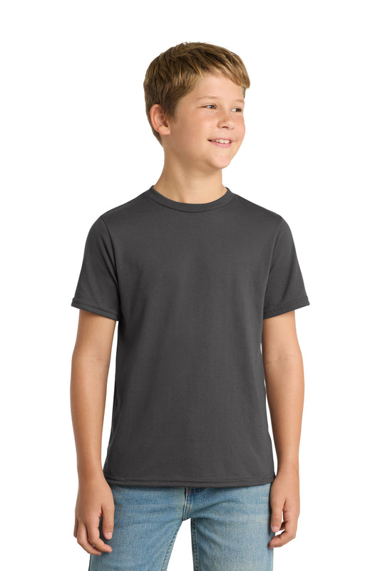 Port & Co Youth Performance Blend Tee. PC381Y in Charcoal