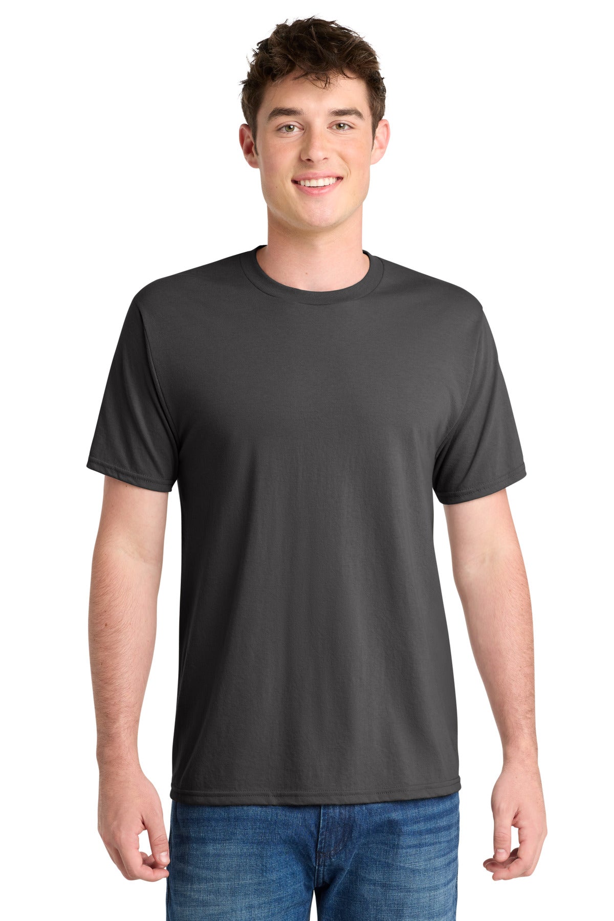 Port & Co Performance Blend Tee. PC381 in Charcoal