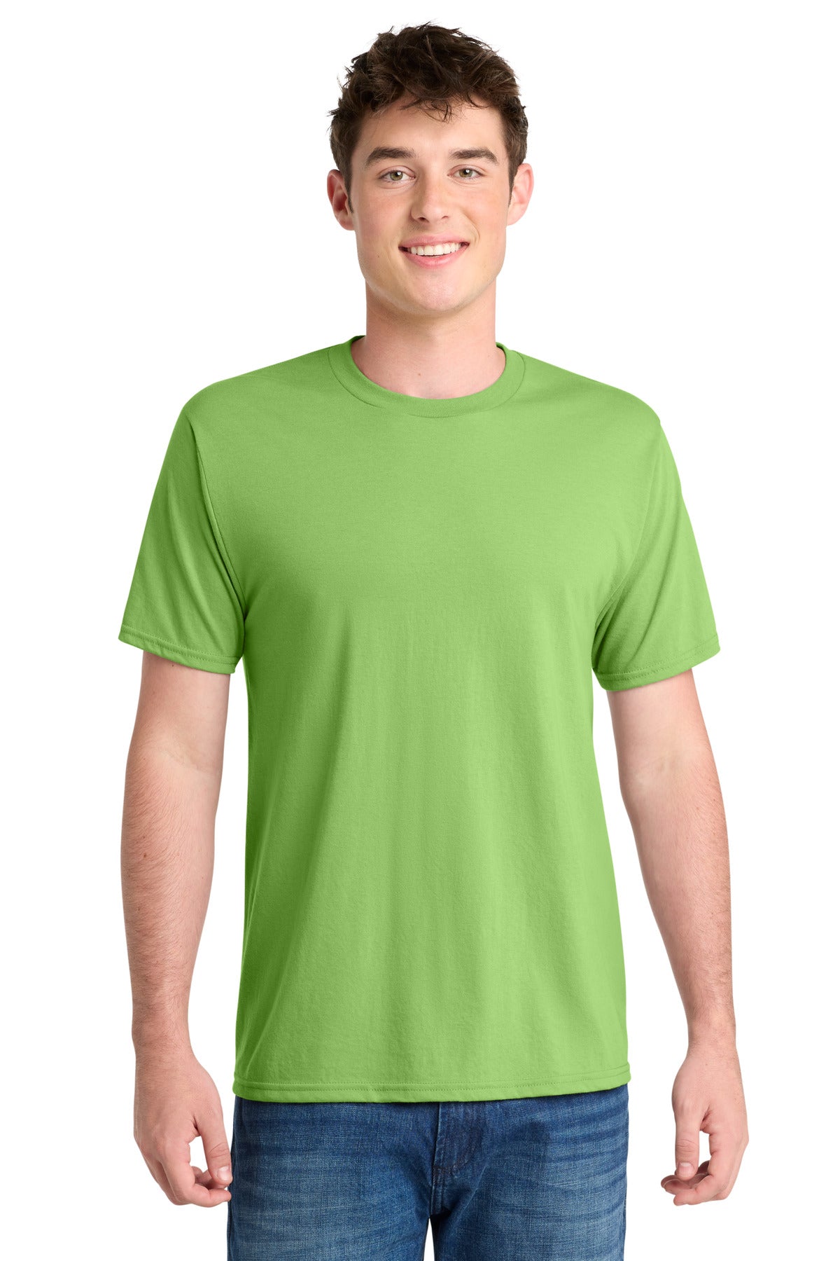 Port & Co Performance Blend Tee. PC381 in Lime