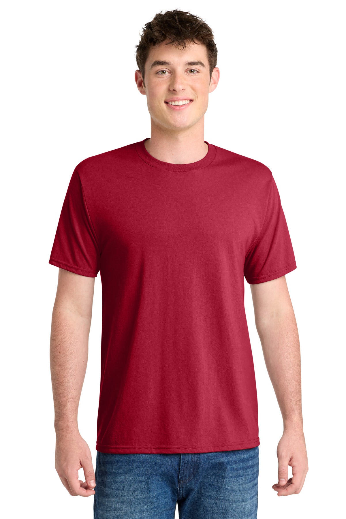Port & Co Performance Blend Tee. PC381 in Red