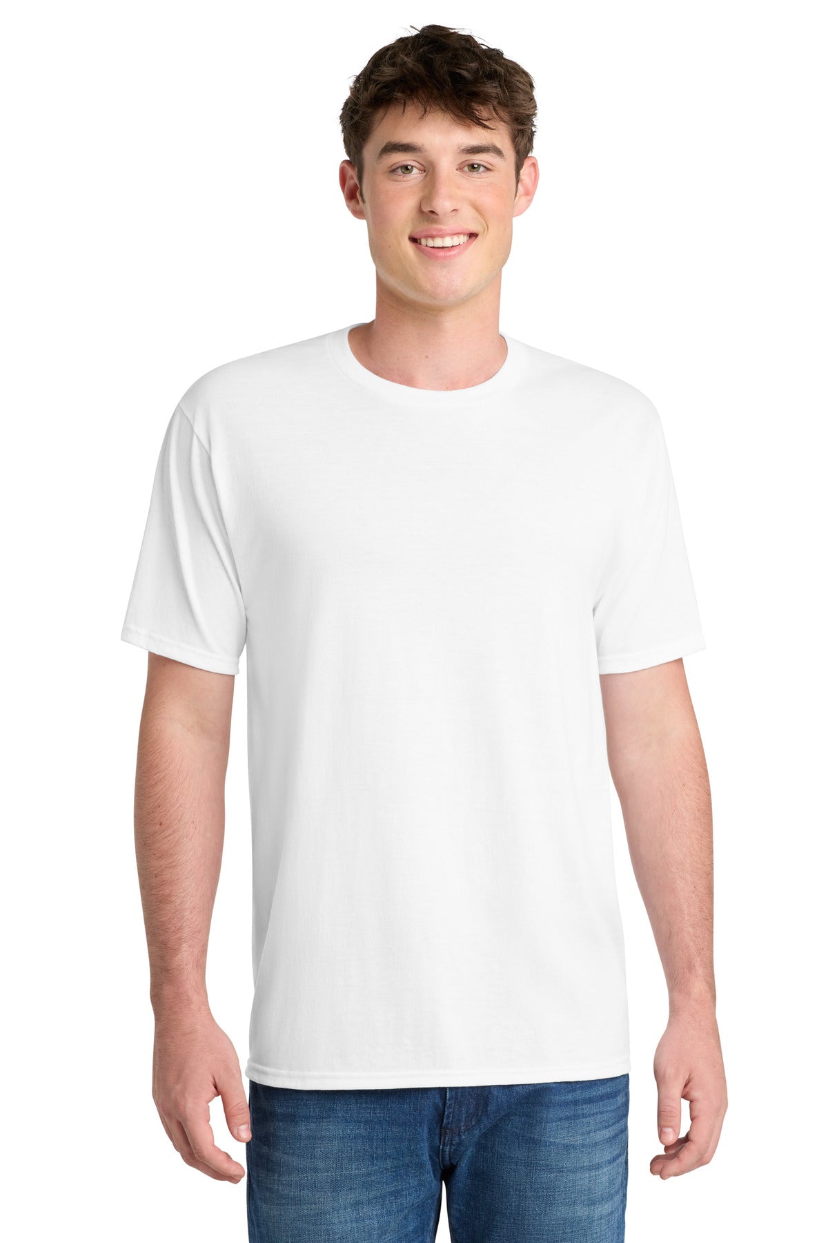 Port & Co Performance Blend Tee. PC381 in White