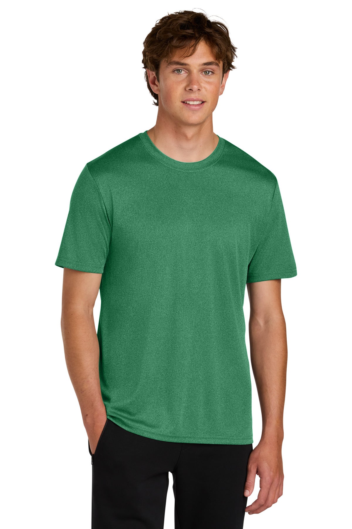 Port & Co Heather Performance Tee PC390 in Kelly Heather