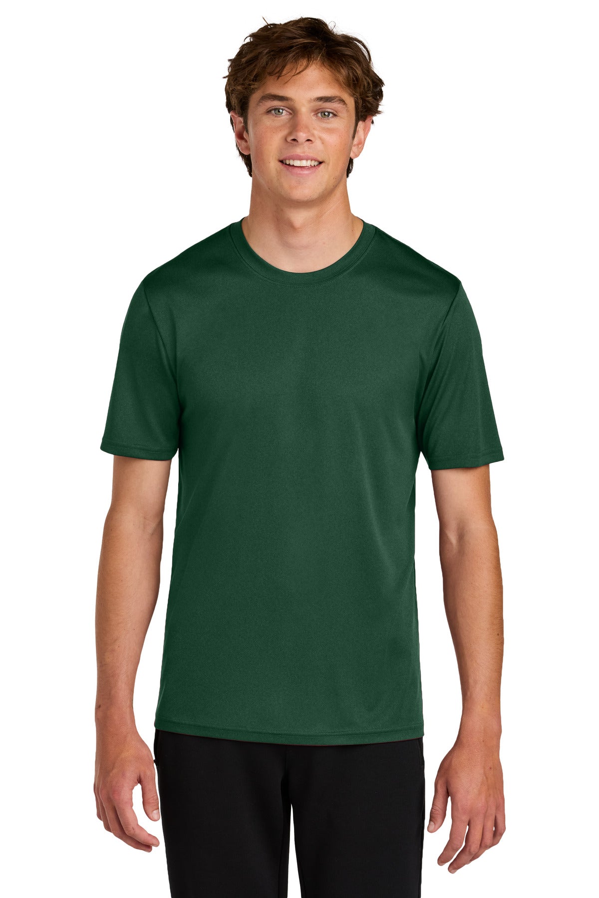 Port & Co Heather Performance Tee PC390 in Vintage Forest Green