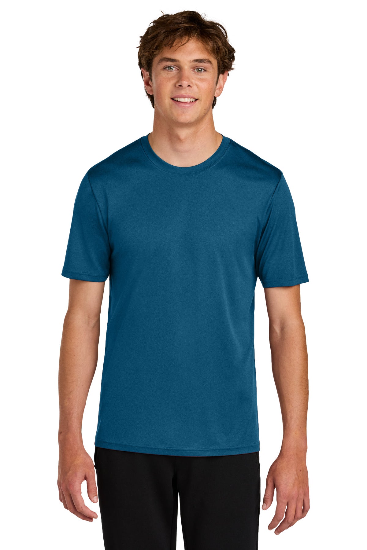 Port & Co Heather Performance Tee PC390 in Vintage Sapphire