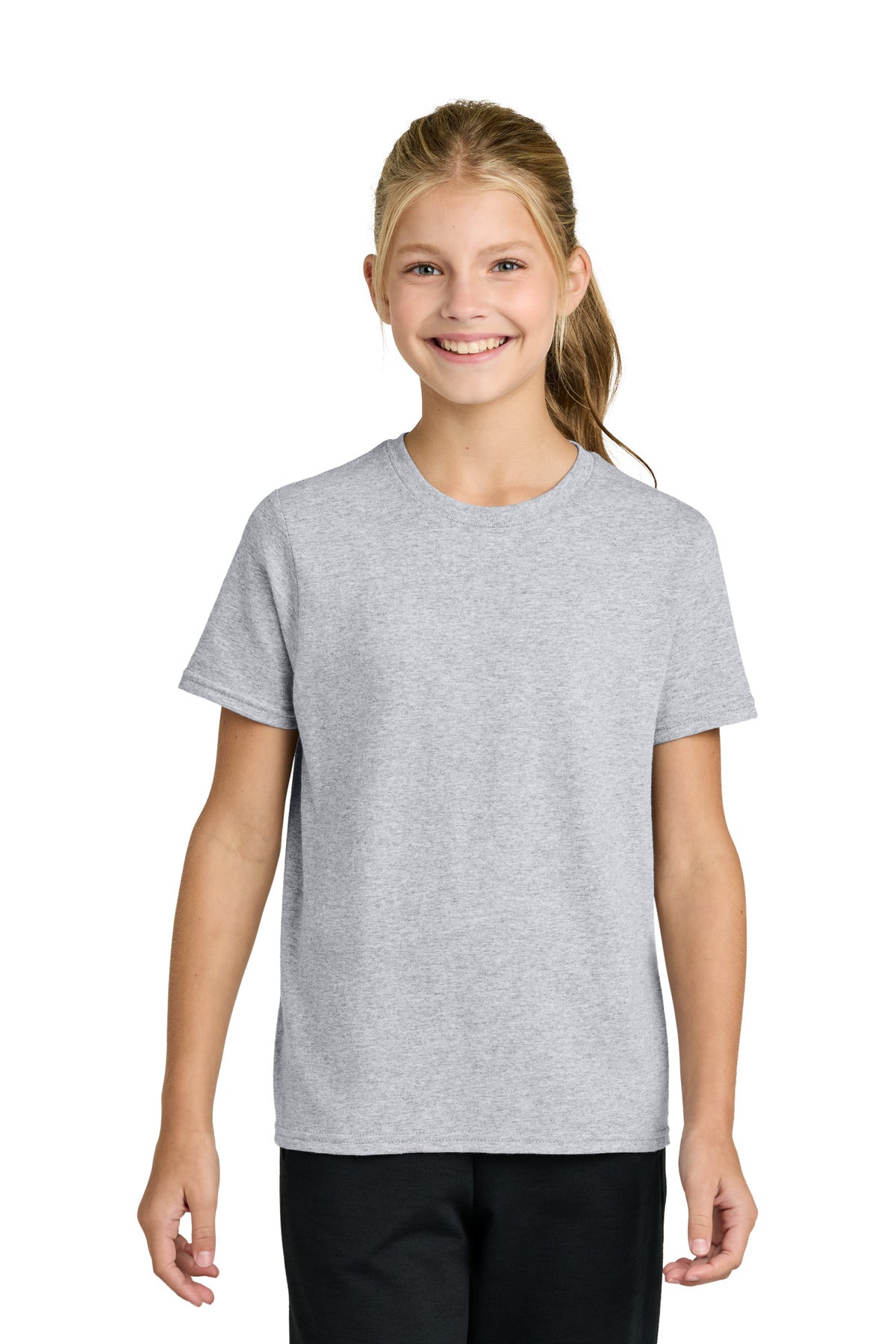 Port & Co Youth Easy Cotton Tee PC43Y in Ash