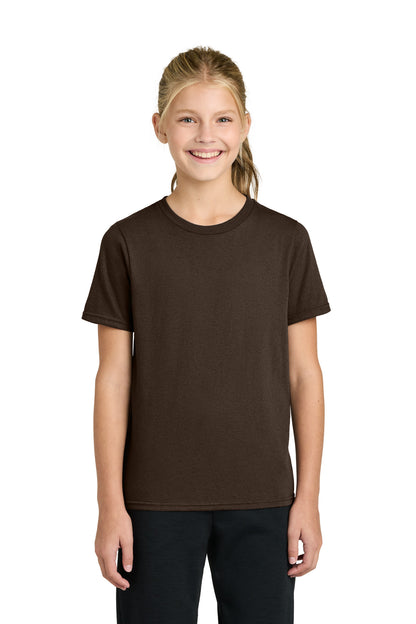 Port & Co Youth Easy Cotton Tee PC43Y in Dark Chocolate Brown