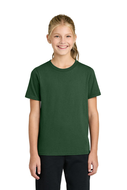 Port & Co Youth Easy Cotton Tee PC43Y in Forest Green