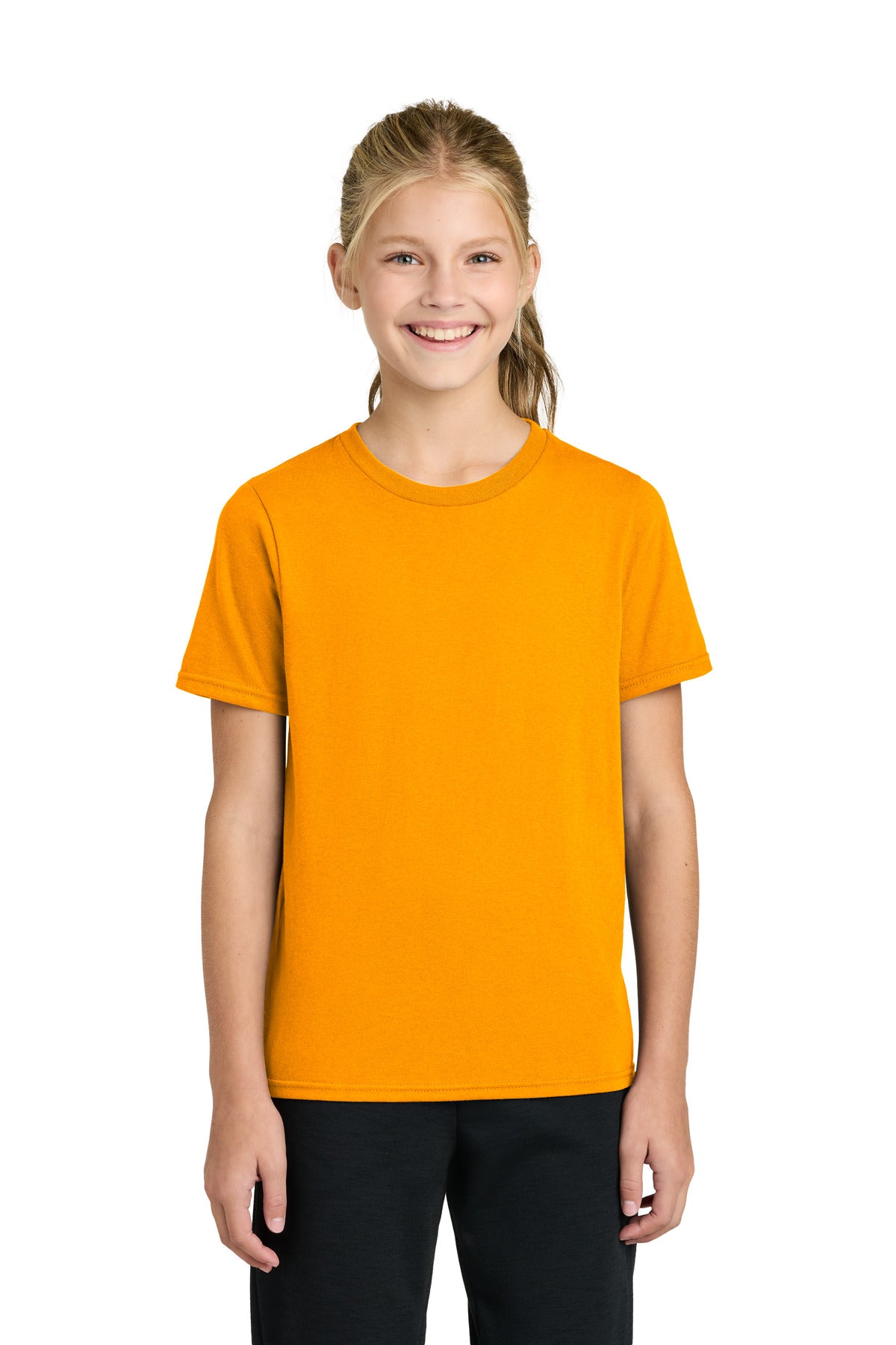 Port & Co Youth Easy Cotton Tee PC43Y in Gold