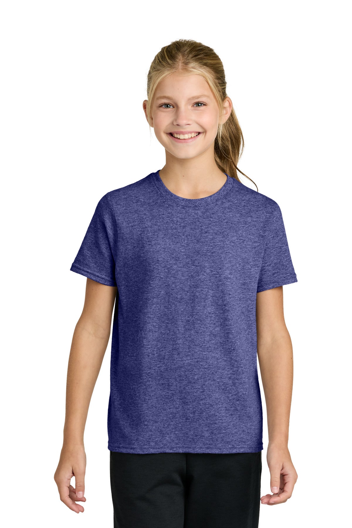 Port & Co Youth Easy Cotton Tee PC43Y in Heather Purple