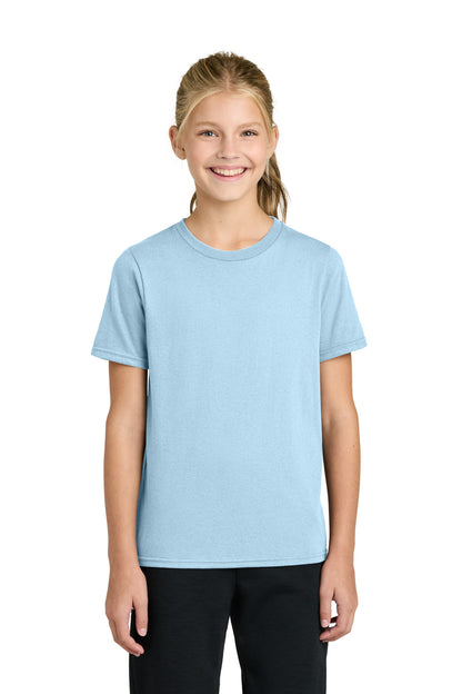 Port & Co Youth Easy Cotton Tee PC43Y in Ice Blue