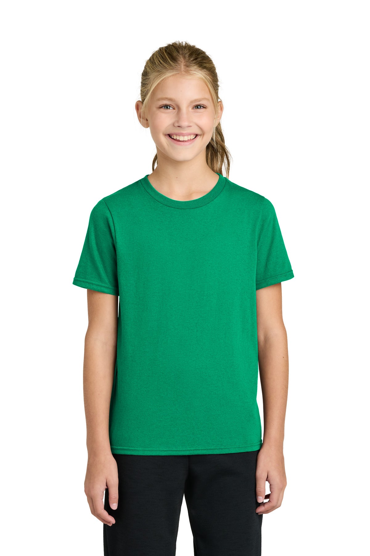 Port & Co Youth Easy Cotton Tee PC43Y in Kelly