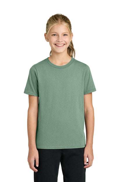 Port & Co Youth Easy Cotton Tee PC43Y in Laurel Green