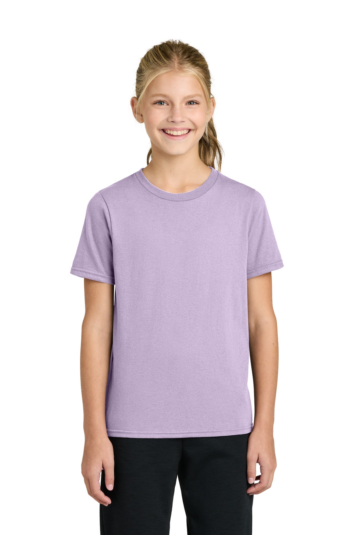 Port & Co Youth Easy Cotton Tee PC43Y in Lavender