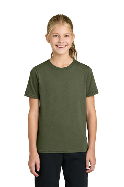 Port & Co Youth Easy Cotton Tee PC43Y in Olive Drab Green