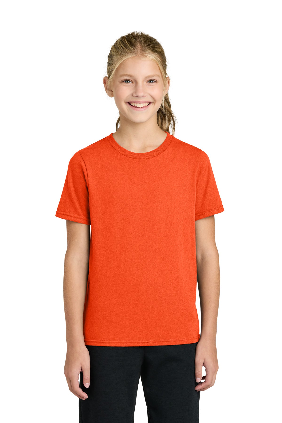 Port & Co Youth Easy Cotton Tee PC43Y in Orange