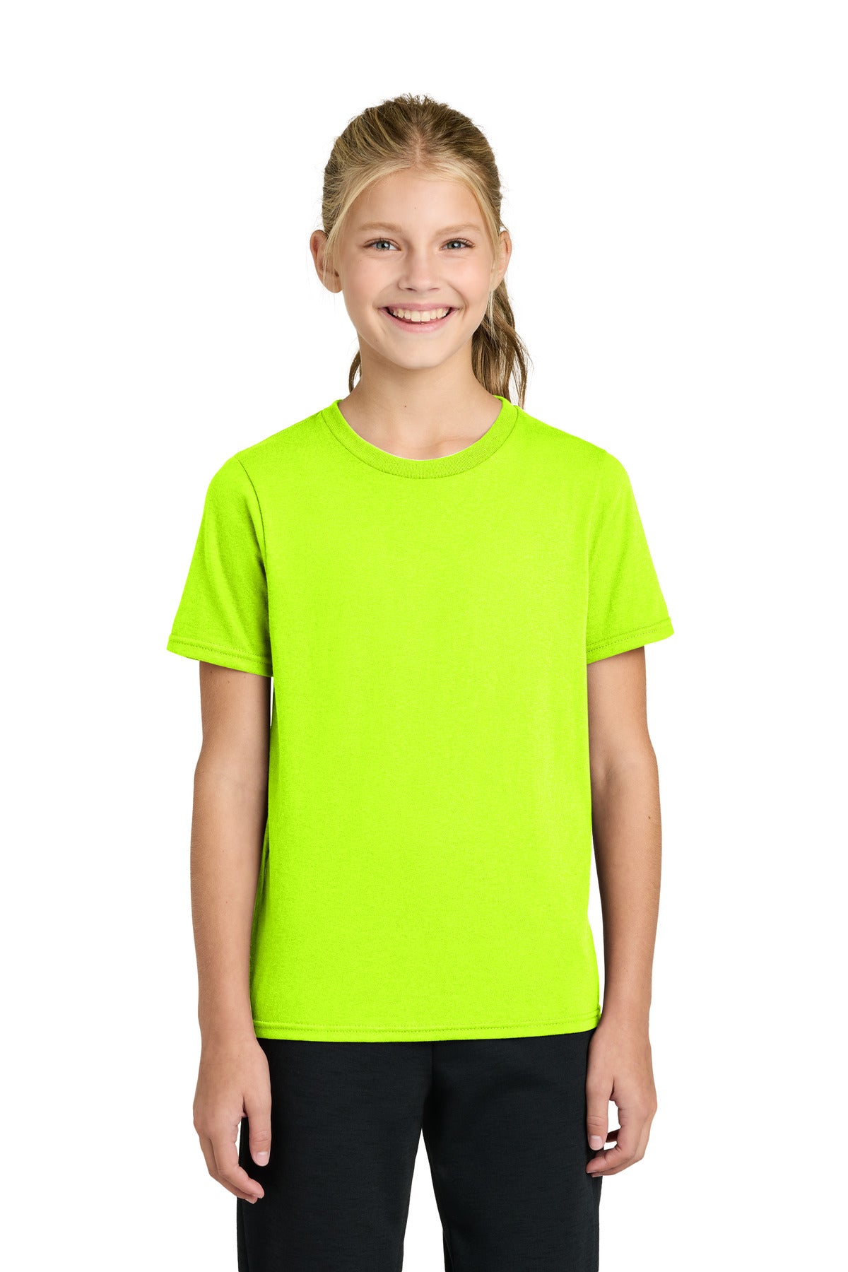 Port & Co Youth Easy Cotton Tee PC43Y in S. Green