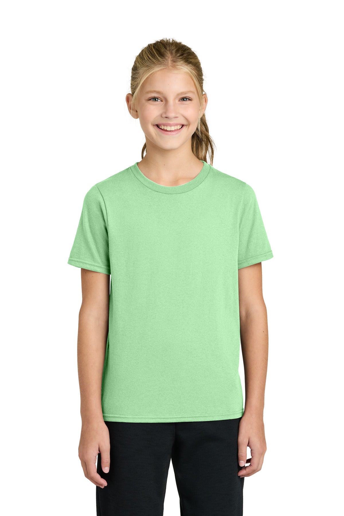 Port & Co Youth Easy Cotton Tee PC43Y in Spearmint