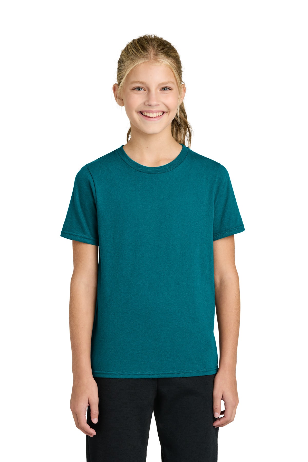 Port & Co Youth Easy Cotton Tee PC43Y in Teal