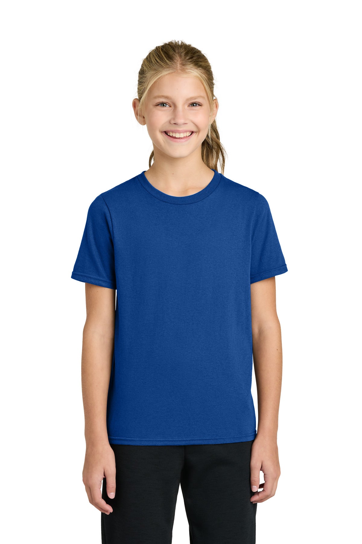 Port & Co Youth Easy Cotton Tee PC43Y in True Royal