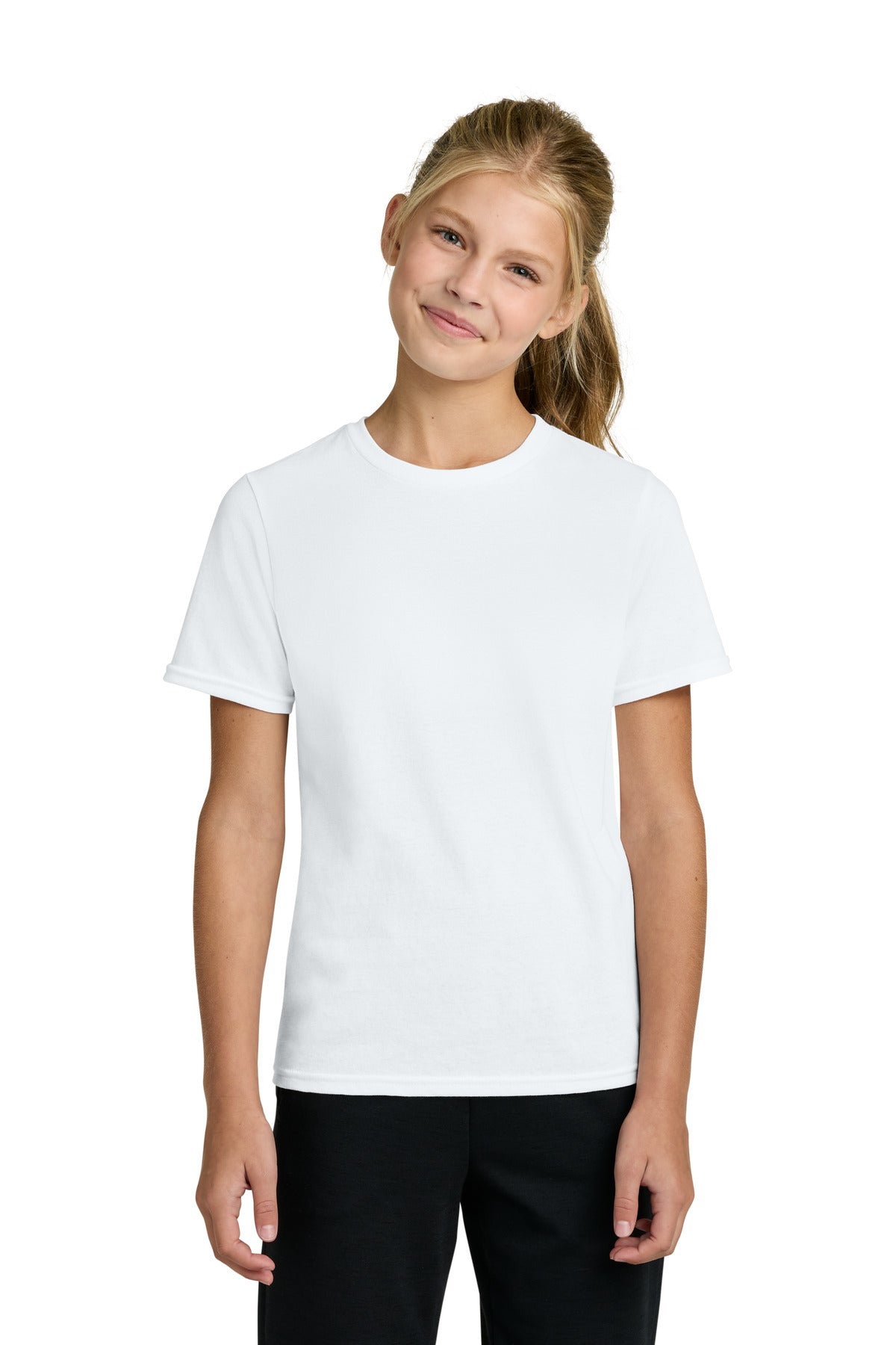 Port & Co Youth Easy Cotton Tee PC43Y in White