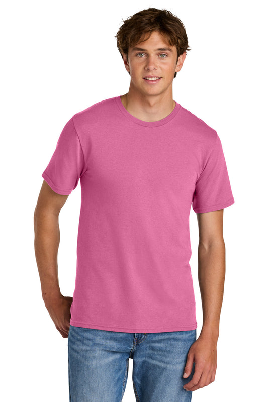 Port & Co Easy Cotton Tee PC43 in Awareness Pink