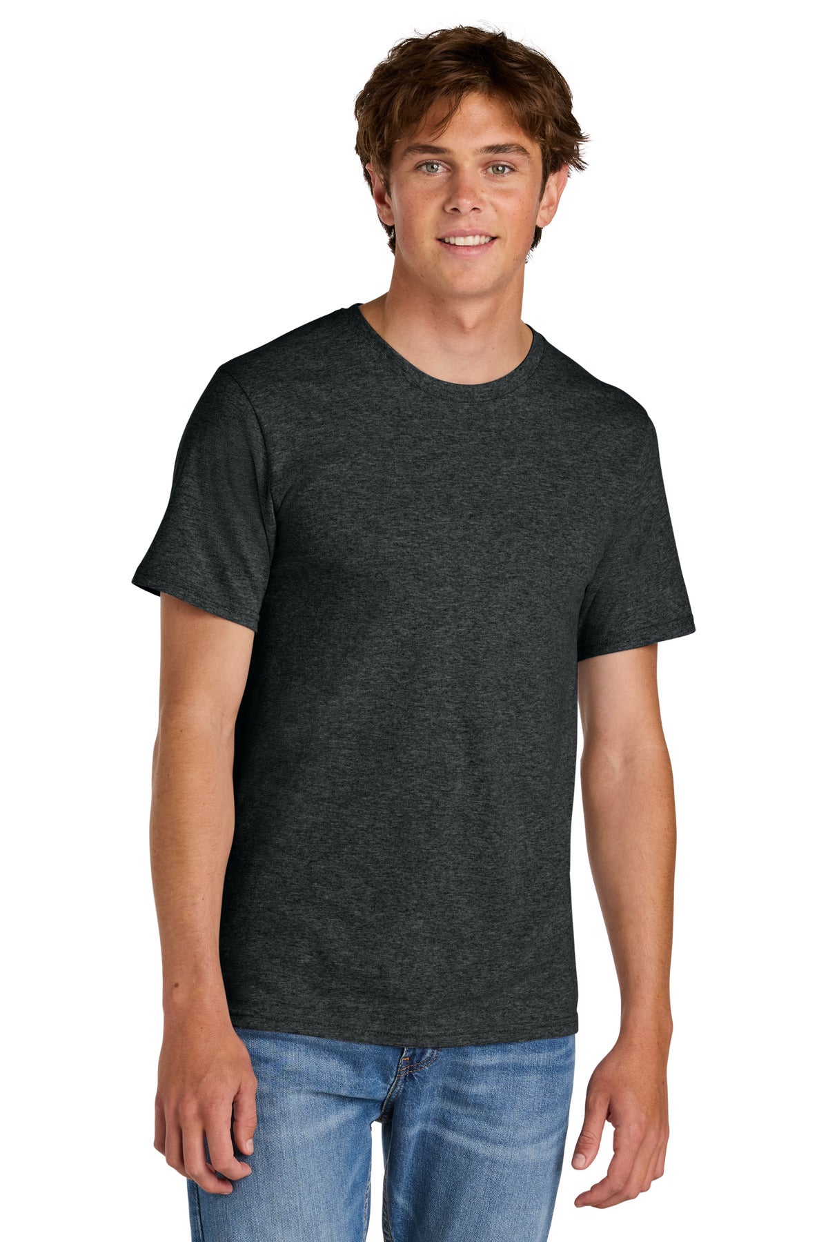 Port & Co Easy Cotton Tee PC43 in Black Heather
