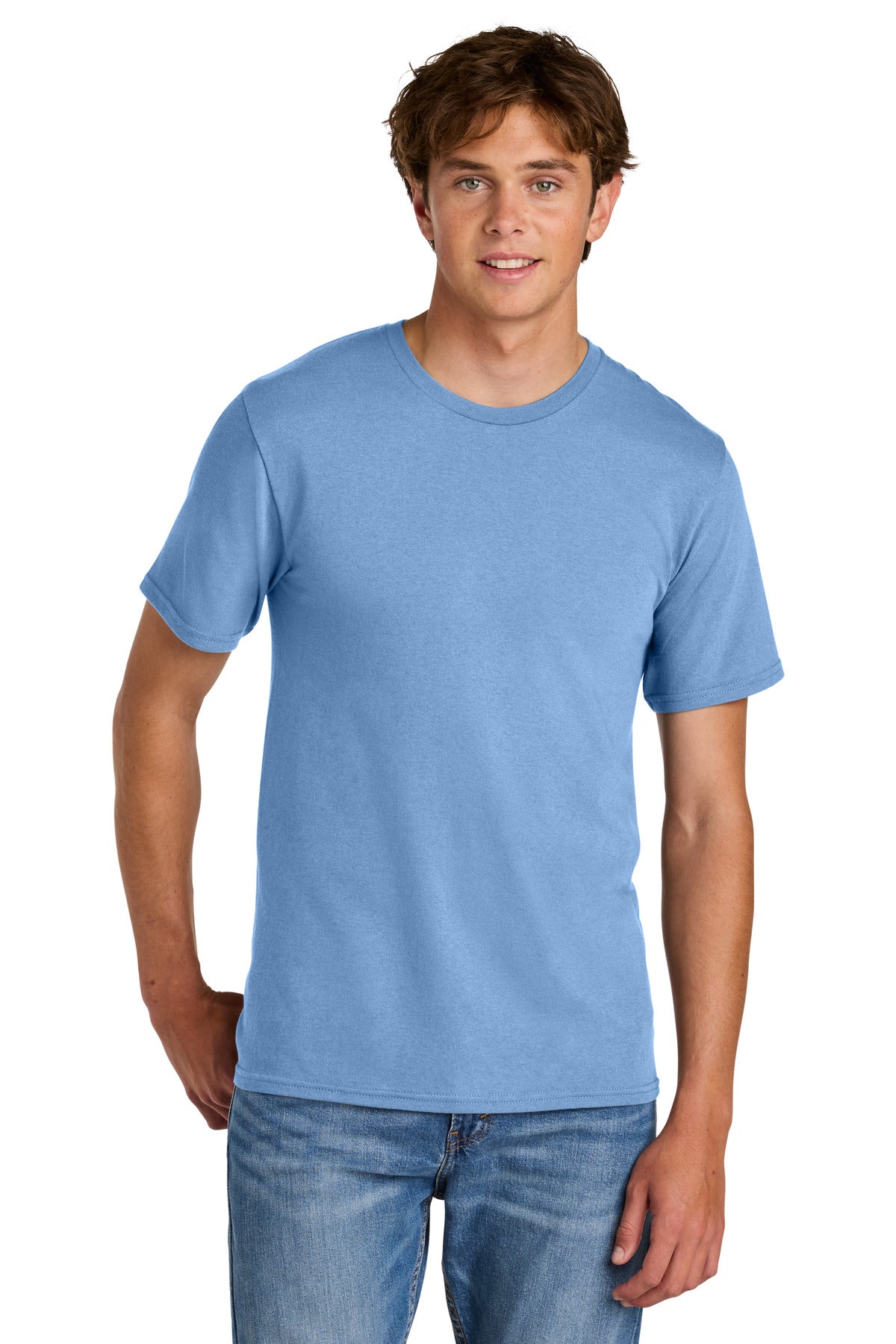 Port & Co Easy Cotton Tee PC43 in Carolina Blue
