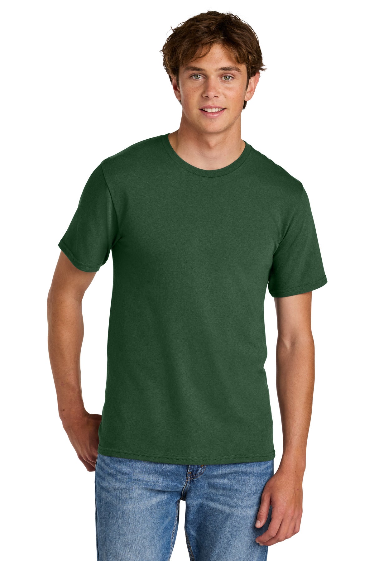 Port & Co Easy Cotton Tee PC43 in Forest Green