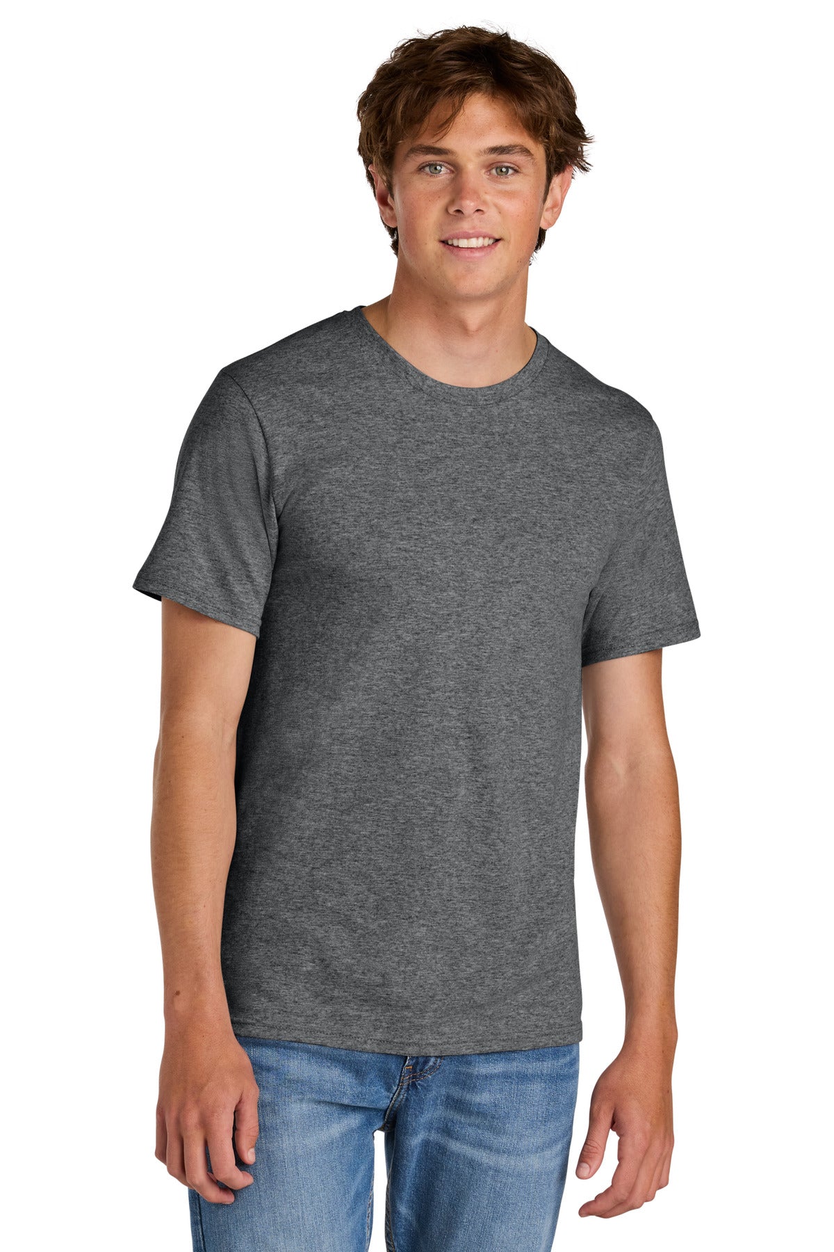 Port & Co Easy Cotton Tee PC43 in Graphite Heather