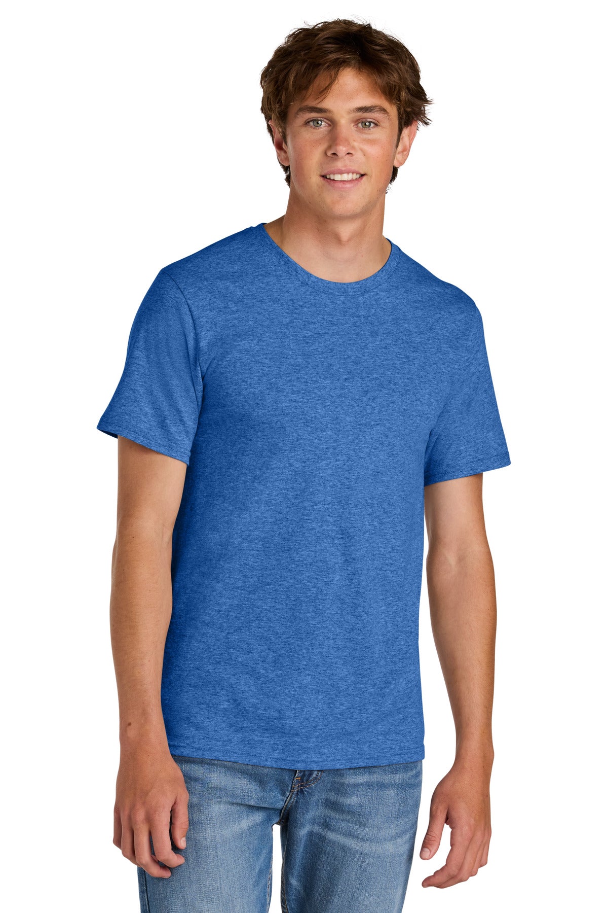Port & Co Easy Cotton Tee PC43 in Heather Royal
