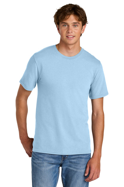 Port & Co Easy Cotton Tee PC43 in Ice Blue