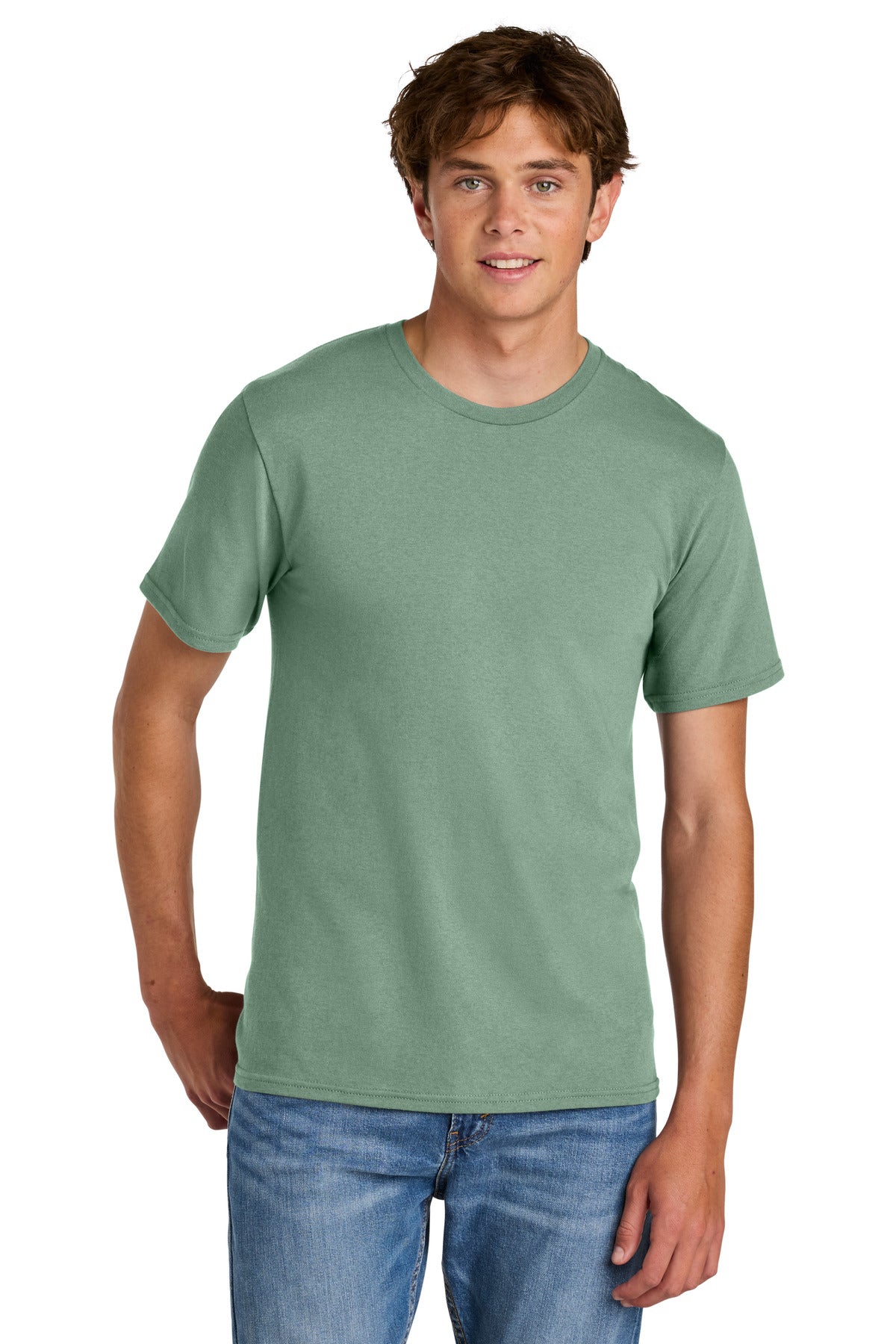 Port & Co Easy Cotton Tee PC43 in Laurel Green