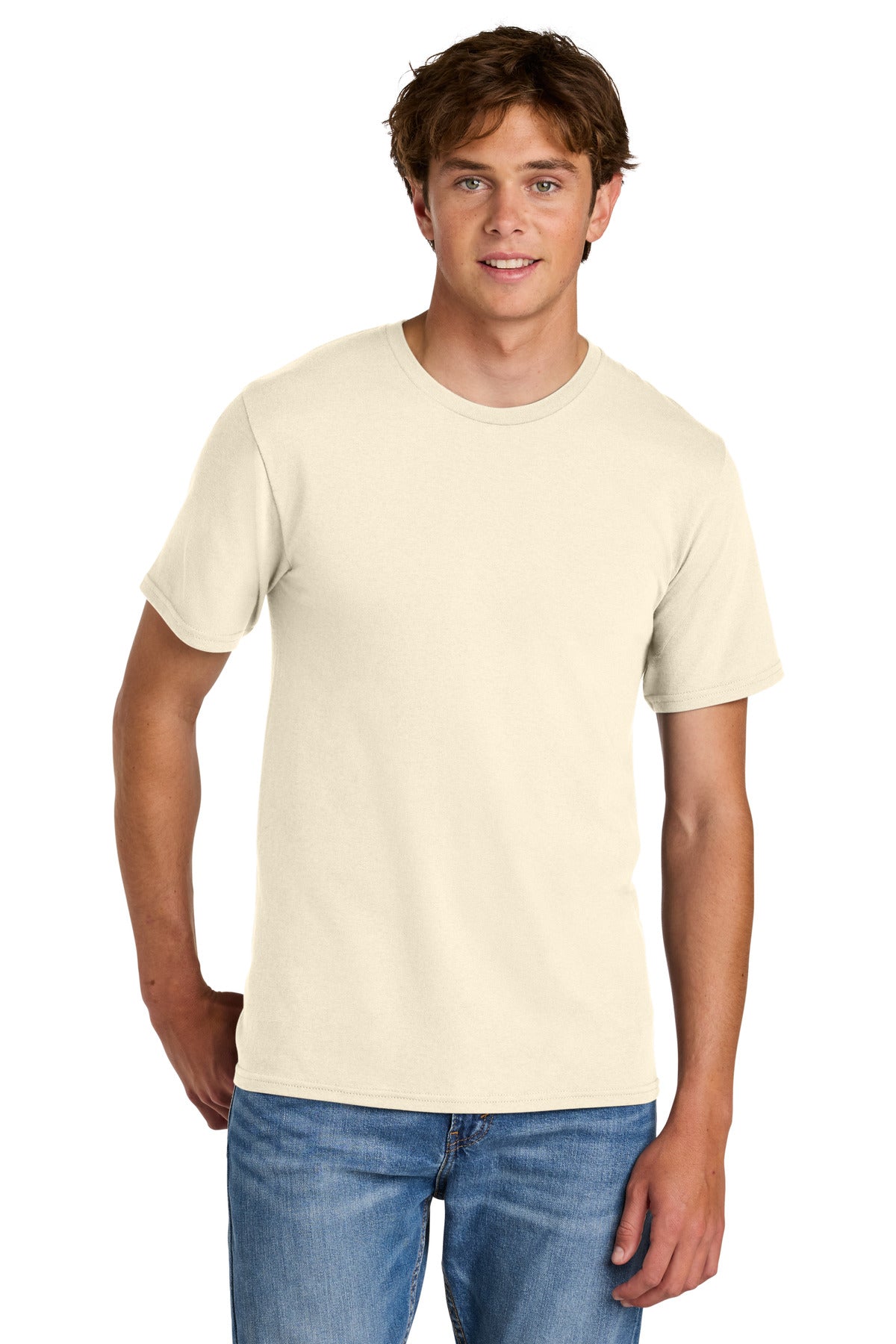 Port & Co Easy Cotton Tee PC43 in Natural