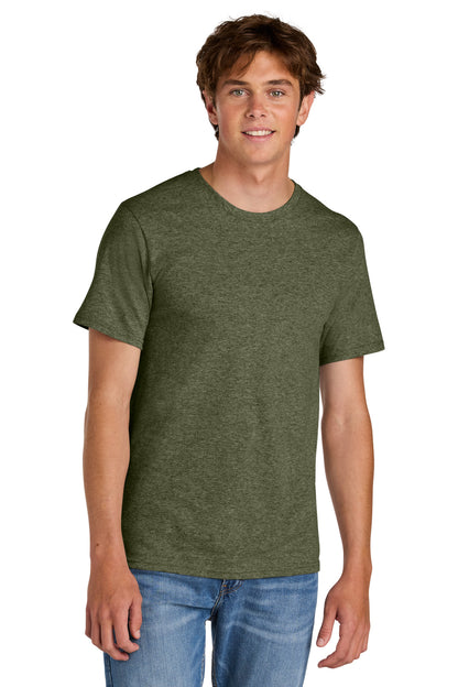Port & Co Easy Cotton Tee PC43 in Olive Drab Green Heather